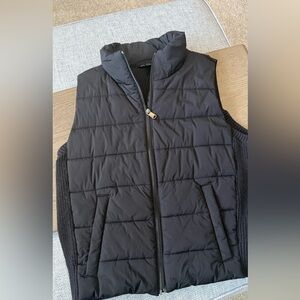 Athleta Black Quilted Sweater Vest